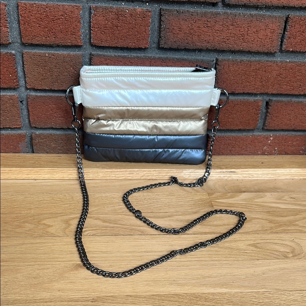 Think Royln Puff Metalic Crossbody Bag